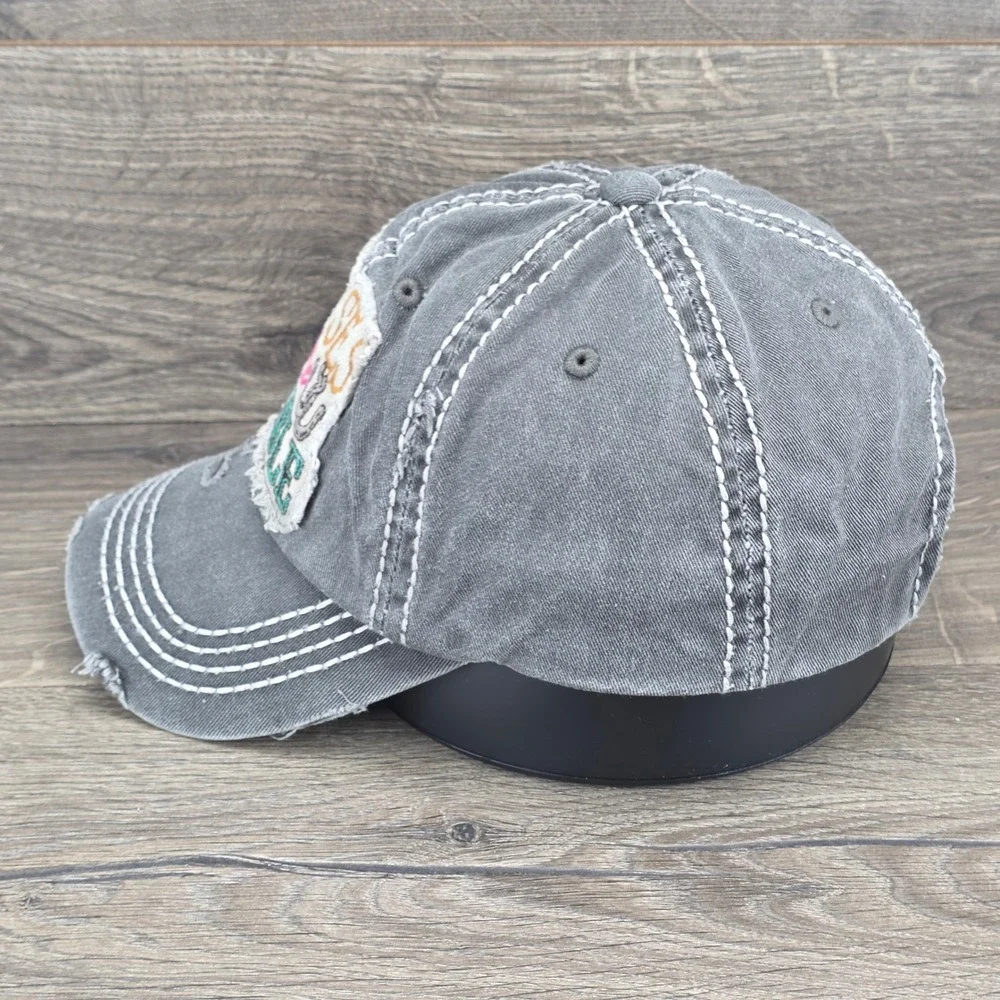 KBETHOS Hat Cap Women Strapback Grey Equestrian Horses Keep Me Stable Distressed
